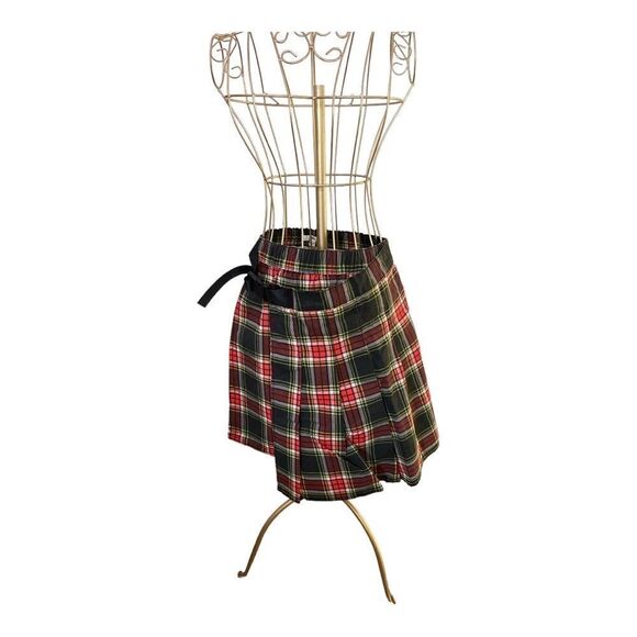 NWT bp Pride Pleated 100% Cotton Twill Skirt in red laurel size small - Picture 2 of 10